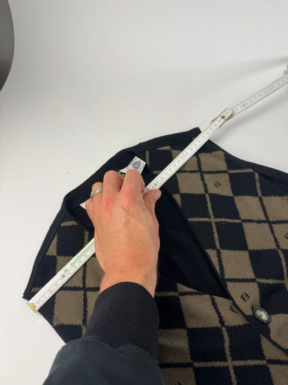 Vintage Fendi Wool West Black Brown L/XL
