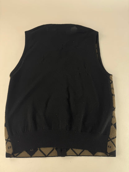 Vintage Fendi Wool West Black Brown L/XL