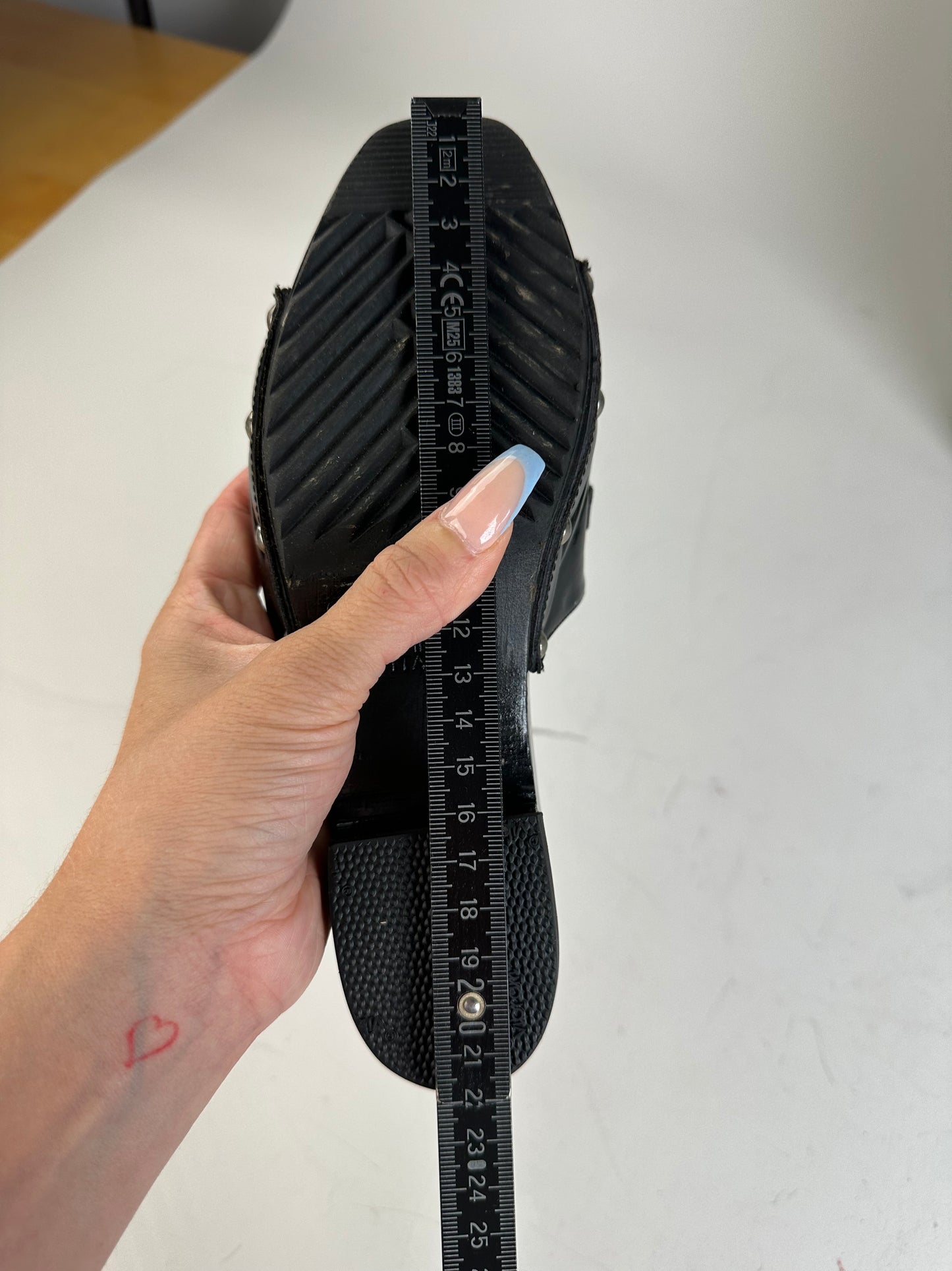 Vintage Gucci Patent Leather Mules Black Silver EU36