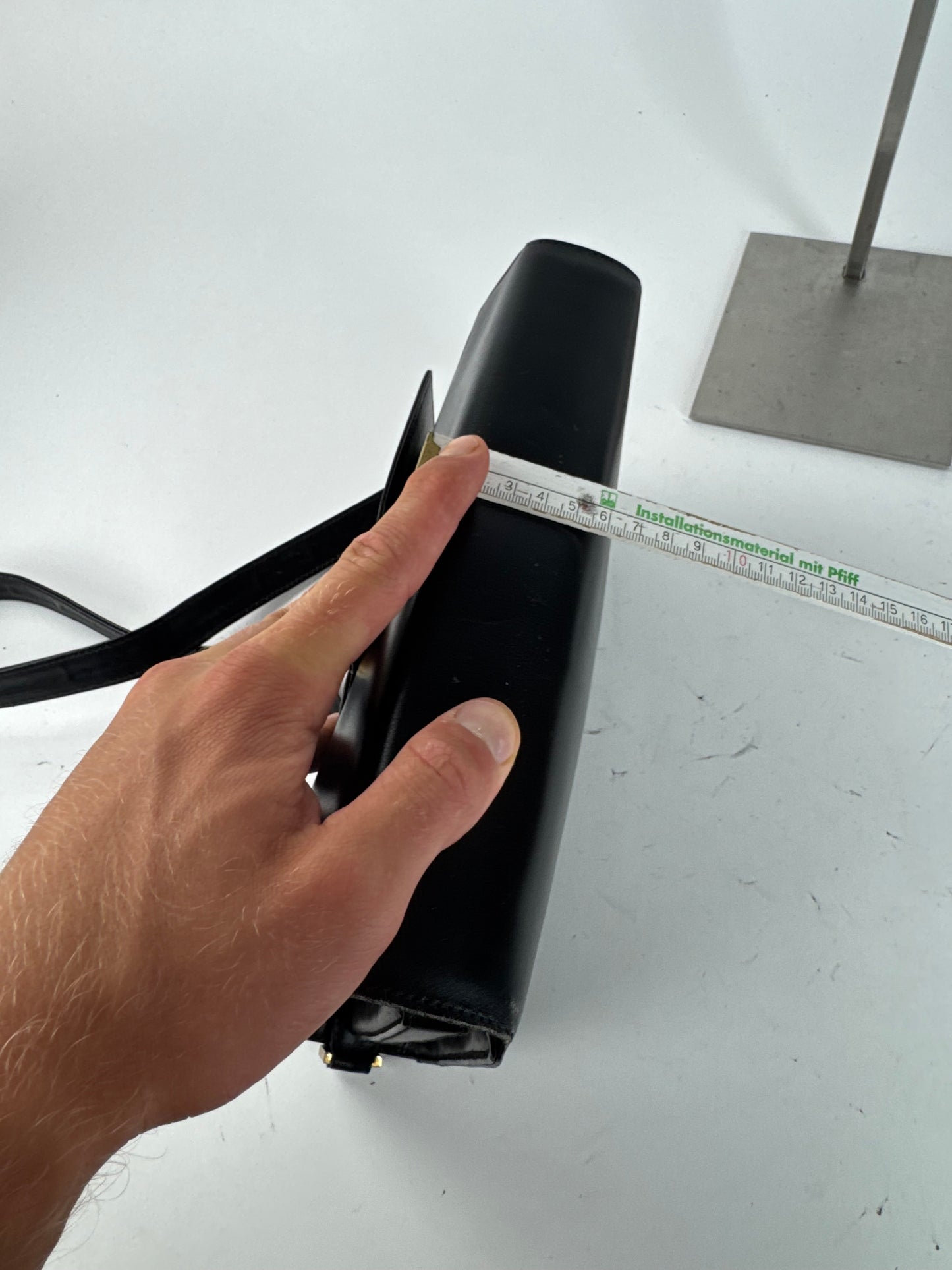 Sac à bandoulière vintage en cuir Gucci noir