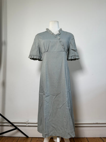 Vintage Balenciaga Cotton Stretch Dress Light Blue M