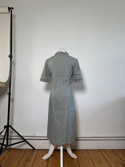 Vintage Balenciaga Cotton Stretch Dress Light Blue M
