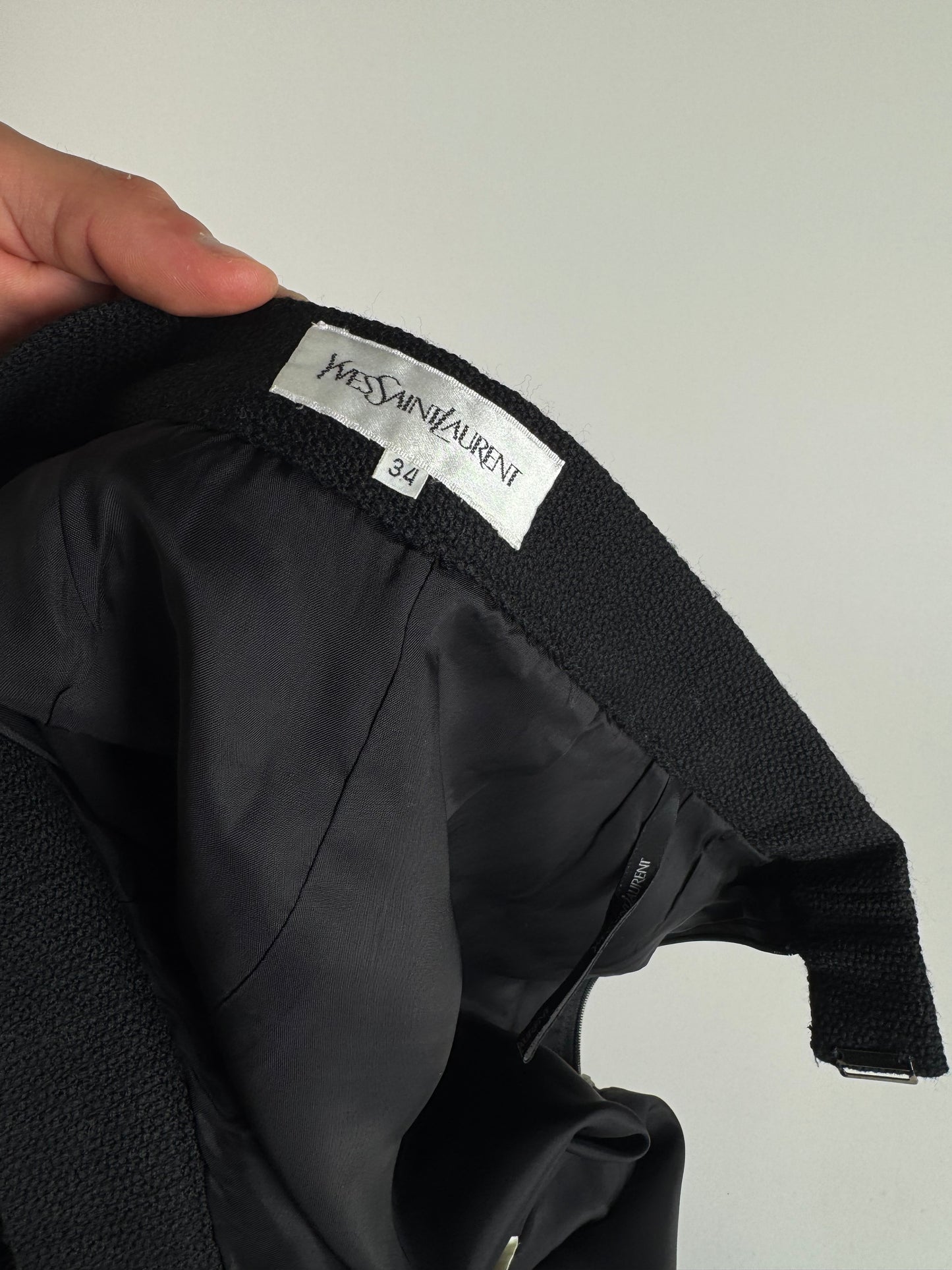 Vintage Yves Saint Laurent Skirt Black XS