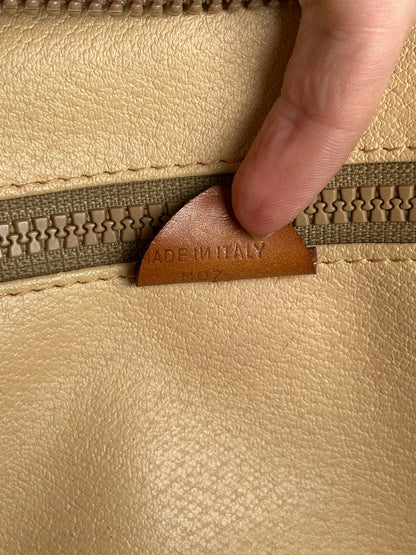 Valise vintage en cuir Monogram Céline marron