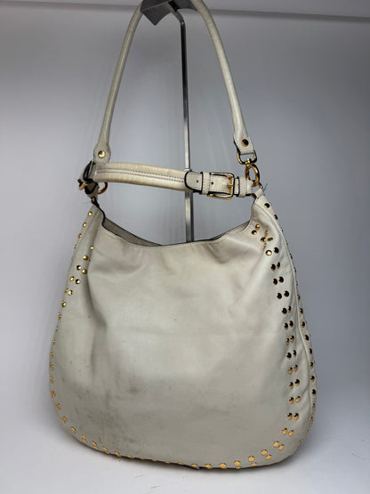 Sac vintage Marni en daim clouté à double sens blanc