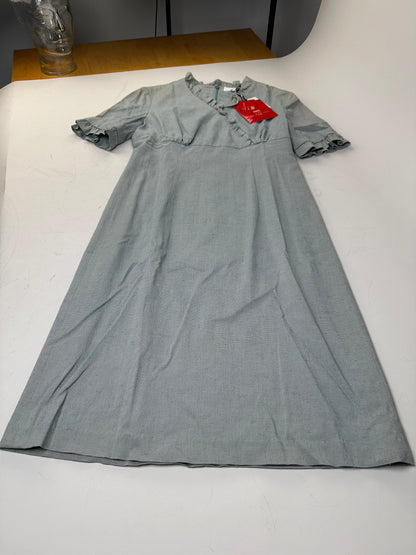 Vintage Balenciaga Cotton Stretch Dress Light Blue M