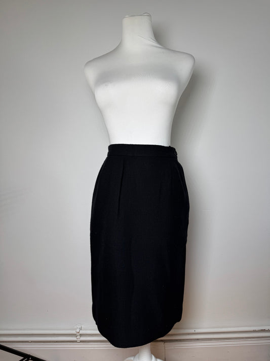 Vintage Yves Saint Laurent Skirt Black XS