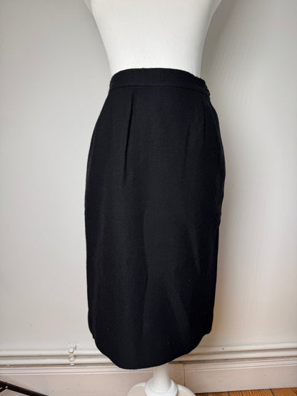 Vintage Yves Saint Laurent Skirt Black XS