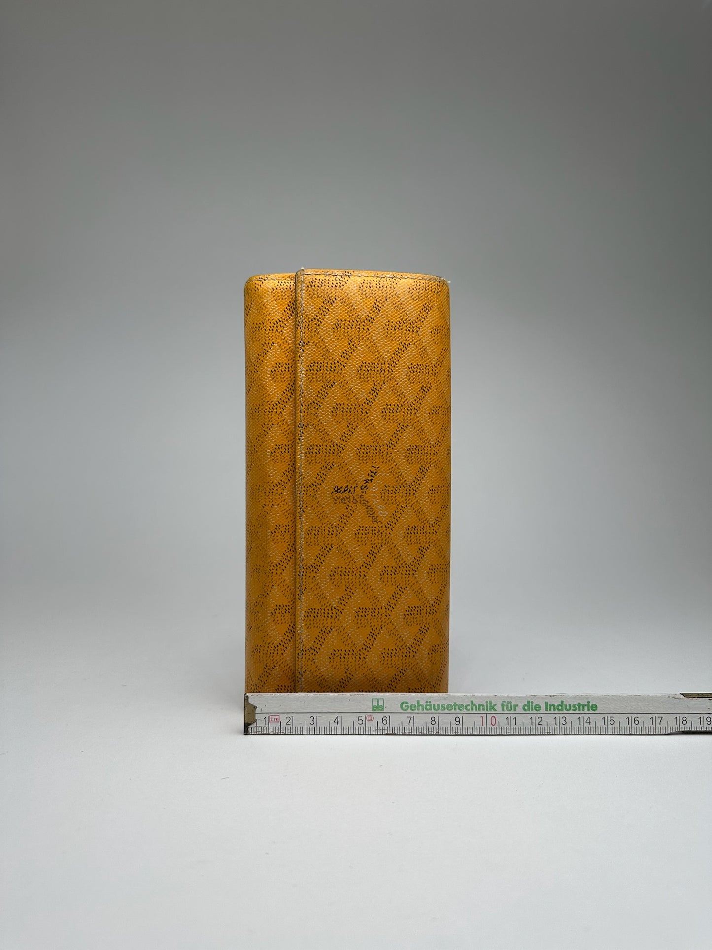 Vintage Goyard monogram leather wallet yellow