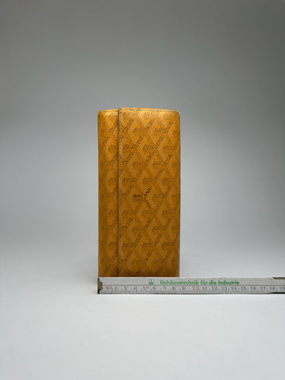 Vintage Goyard monogram leather wallet yellow