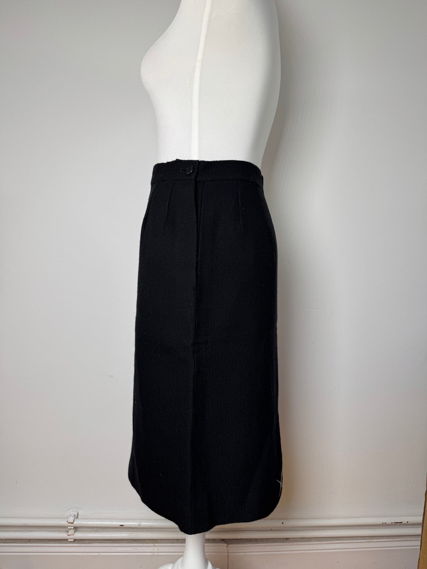 Vintage Yves Saint Laurent Skirt Black XS