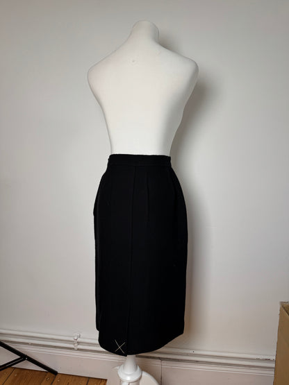 Vintage Yves Saint Laurent Skirt Black XS