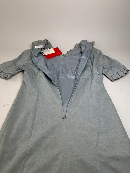 Vintage Balenciaga Cotton Stretch Dress Light Blue M