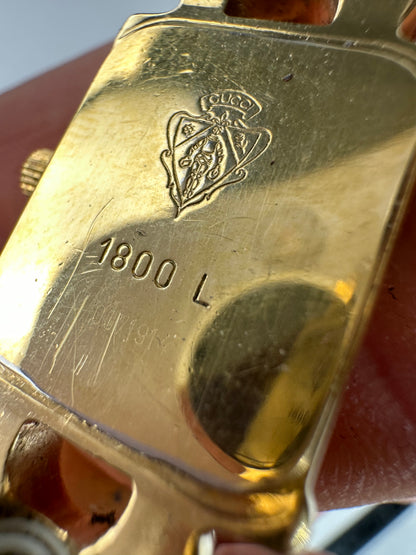 Vintage Gucci 1800 L Watch Gold White