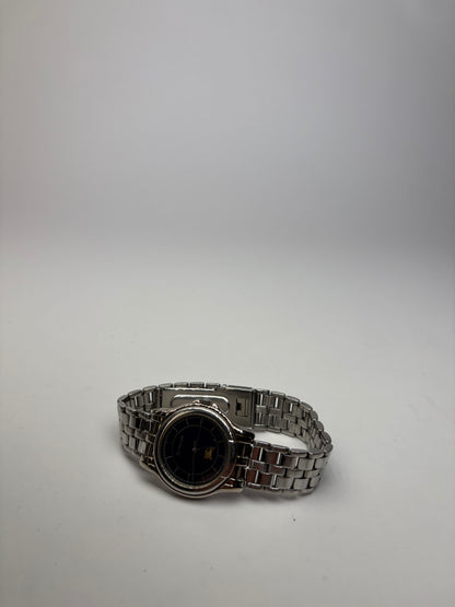 Vintage Burberrys Stainless Steel Bracelet Watch Black Gold c. Mid-1990s
