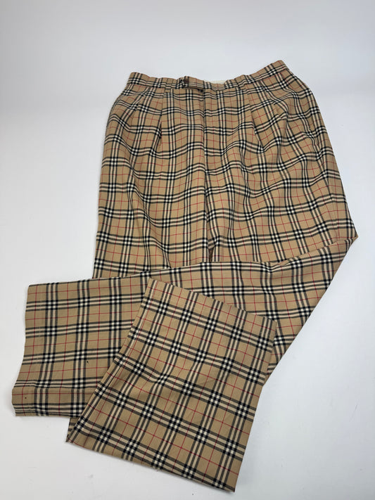 Vintage Burberry Nova Check mens Pants Beige M