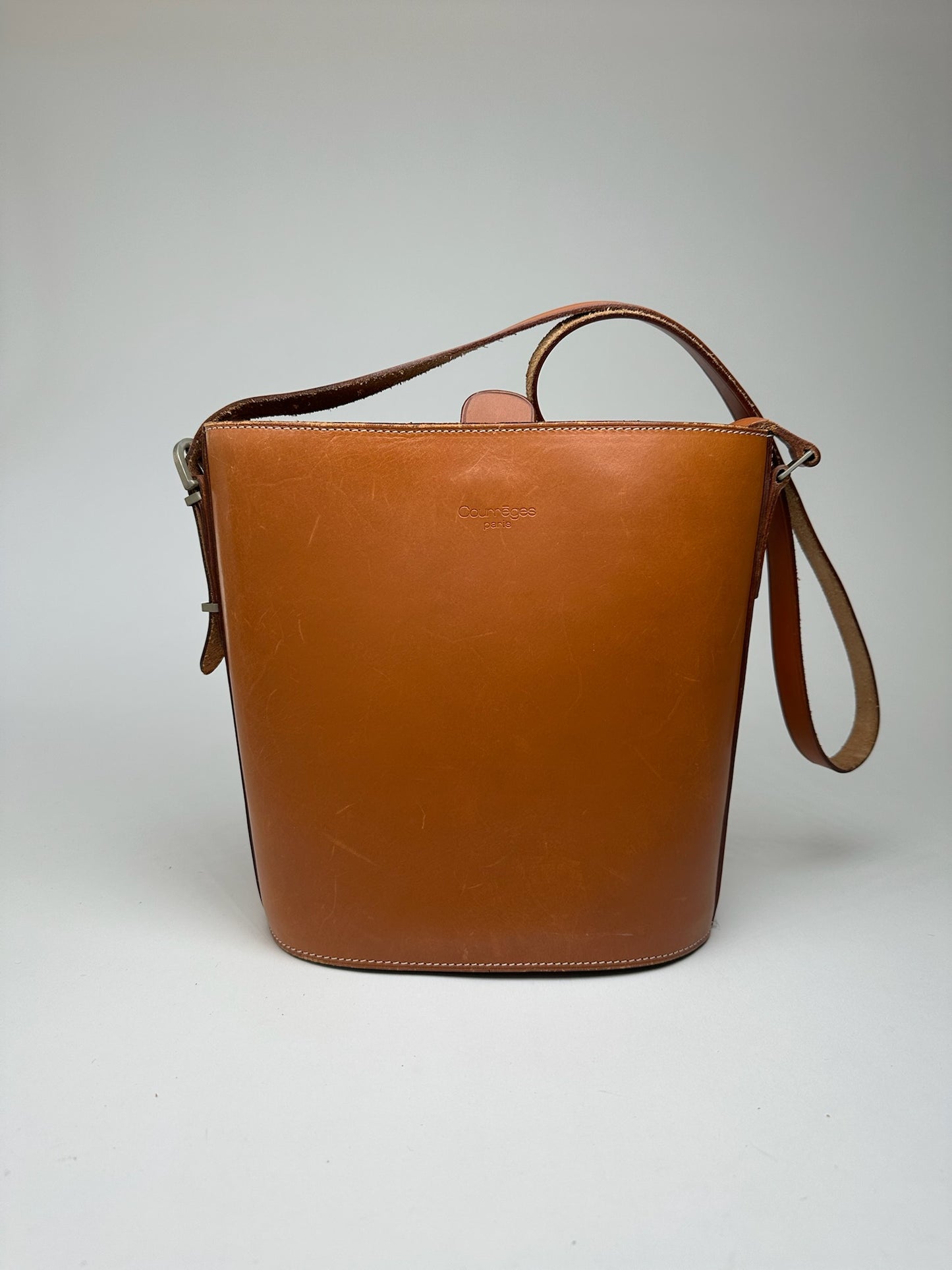 Vintage Courreges Leather bag brown