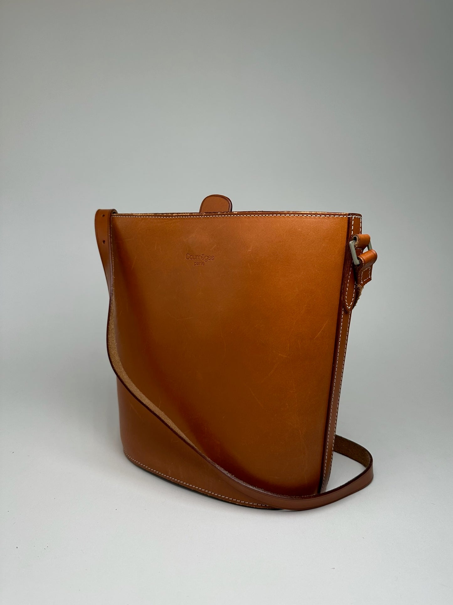 Vintage Courreges Leather bag brown