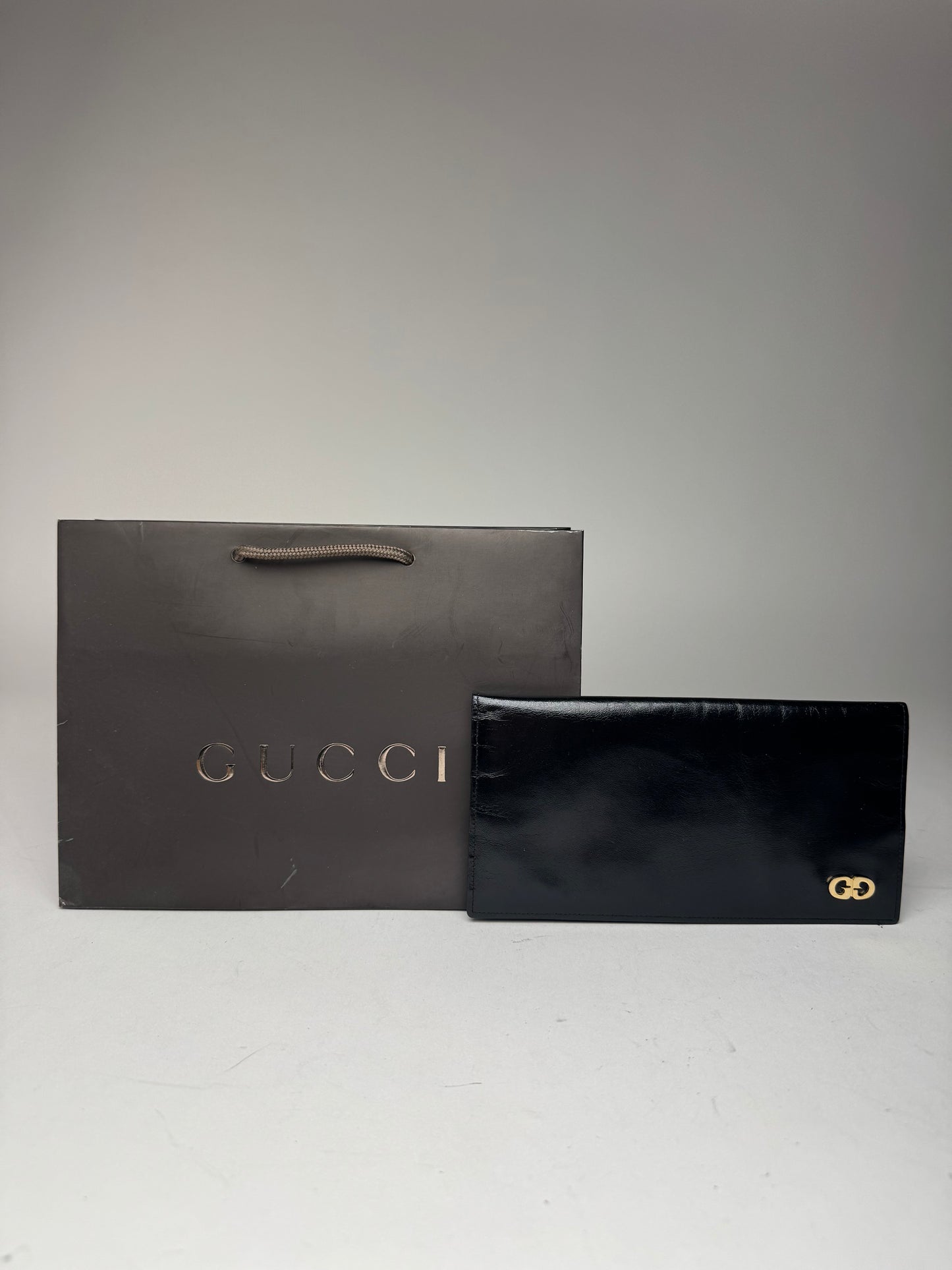 Vintage Gucci Patent Leather Card Holder / ID Holder