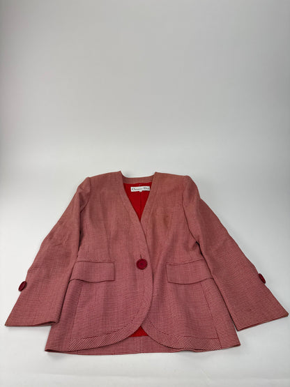 Vintage Dior Trenchcoat Blazer red white L