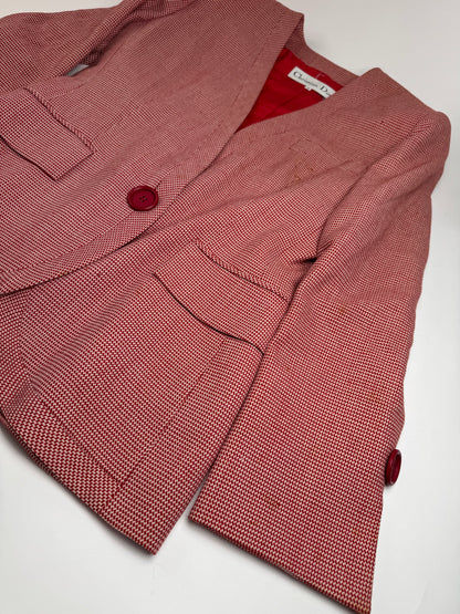 Vintage Dior Trenchcoat Blazer red white L