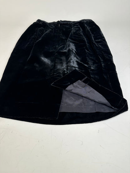 Vintage Dior Velvet Skirt Black c. 2000s M