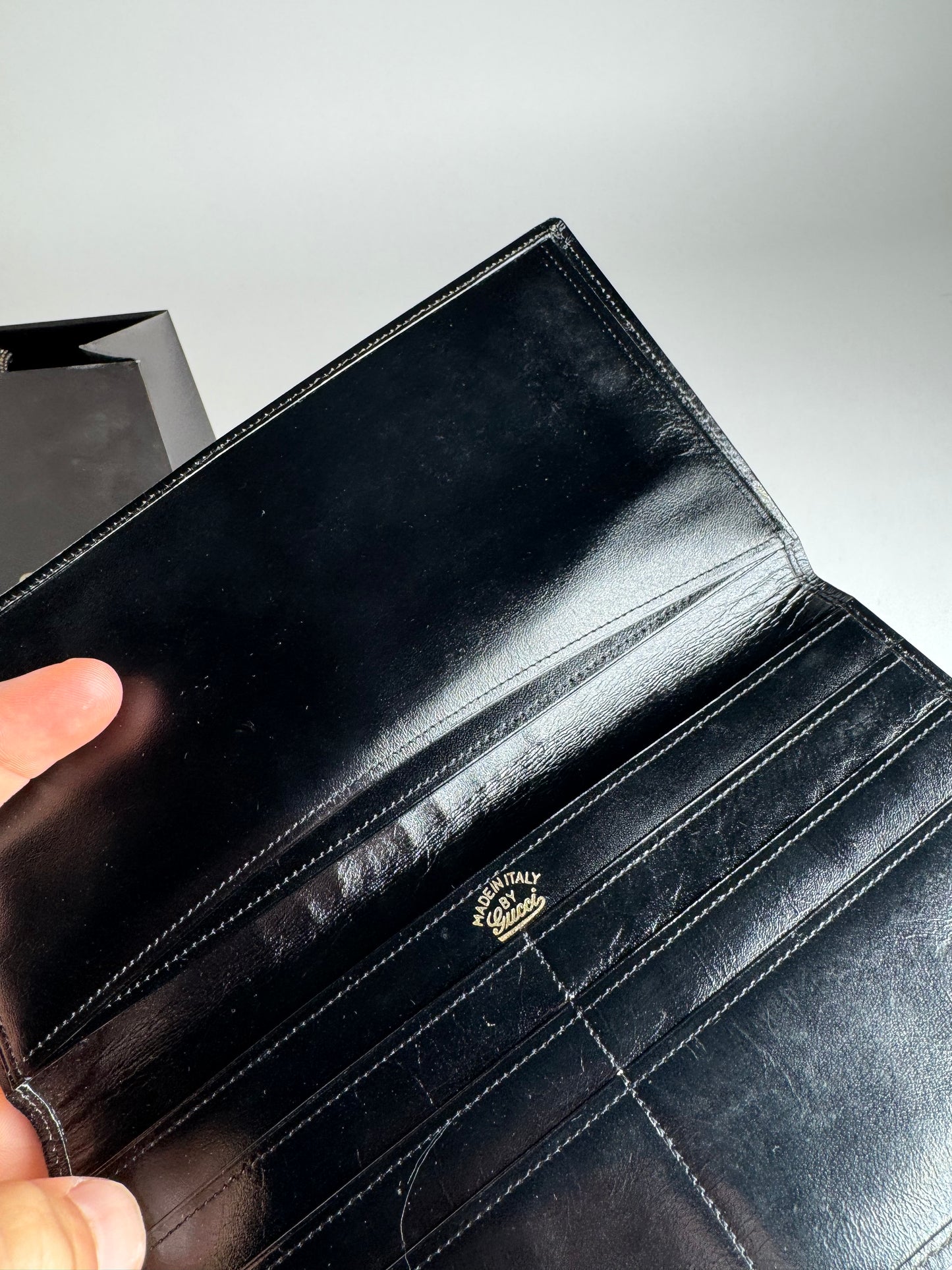 Vintage Gucci Patent Leather Card Holder / ID Holder