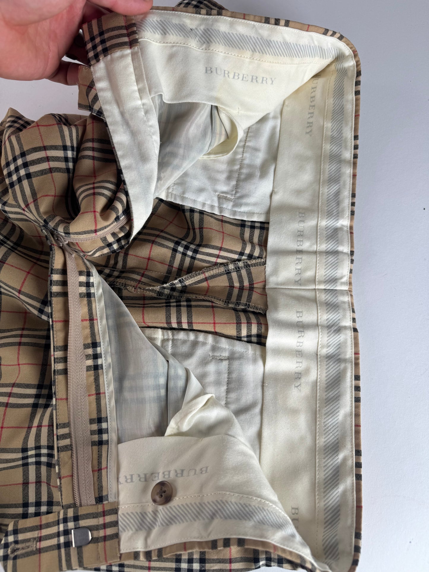 Vintage Burberry Nova Check mens Pants Beige M