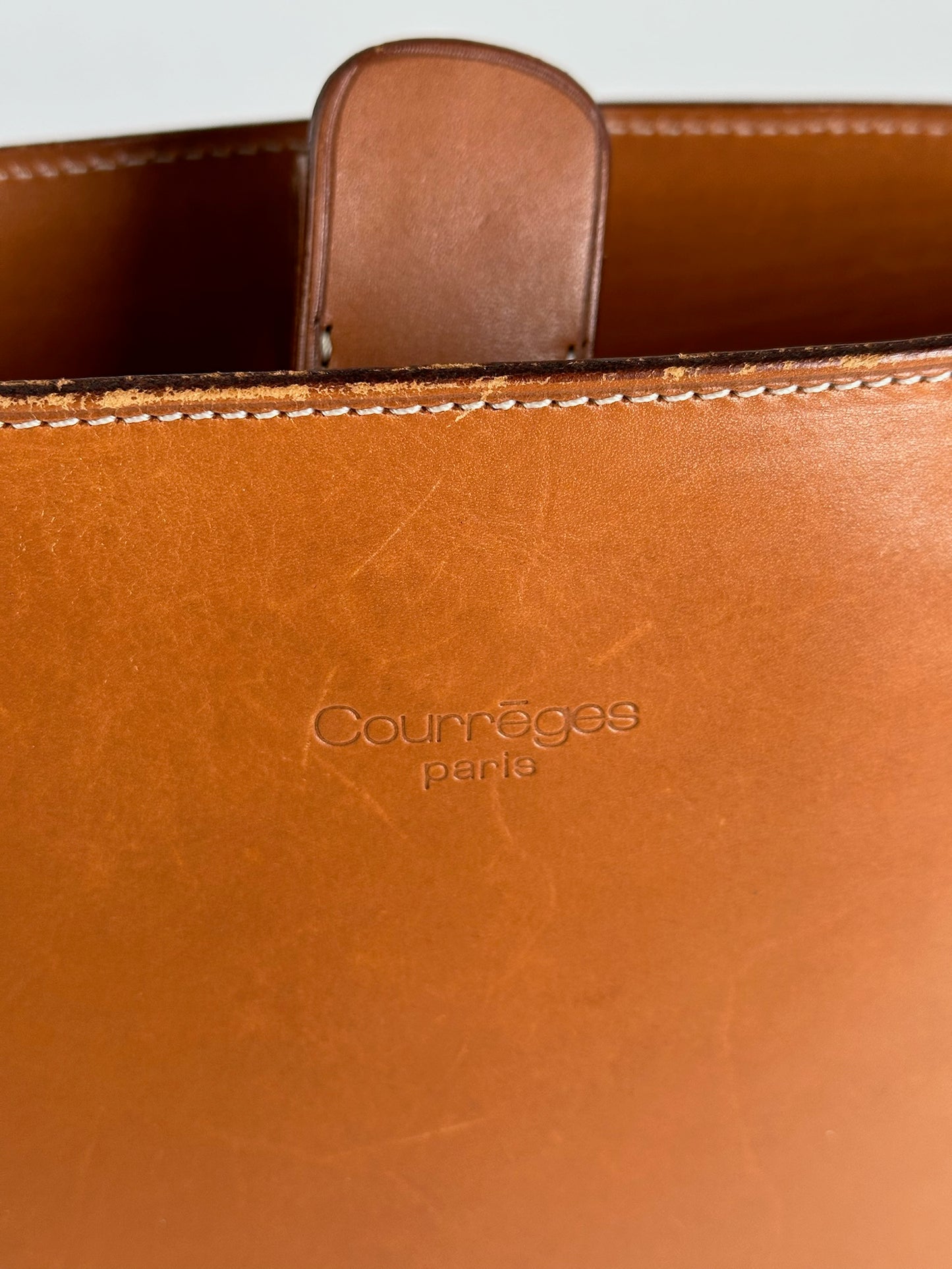 Vintage Courreges Leather bag brown