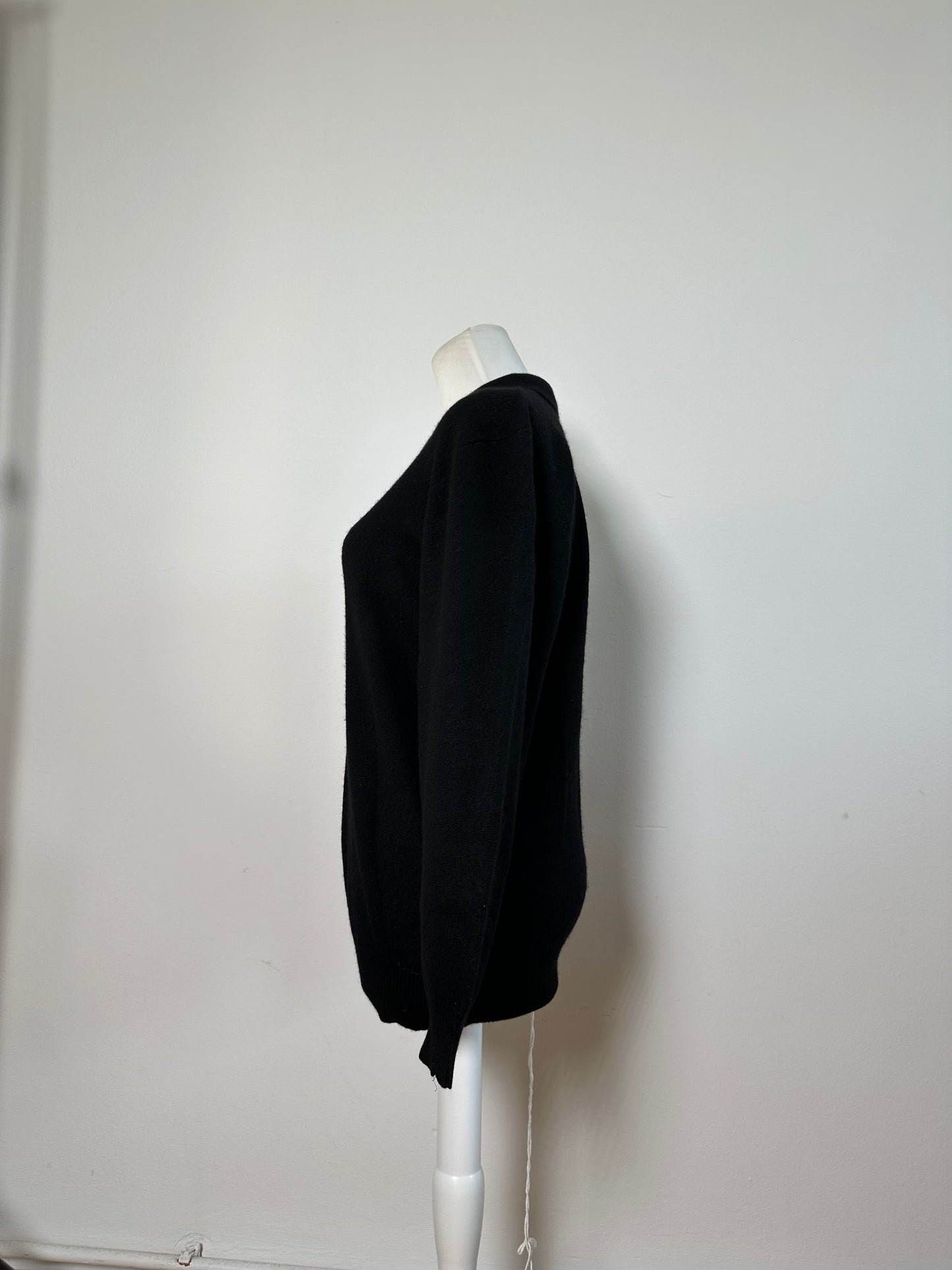 Vintage Chloe Wool Sweater Black Gold Buttons L