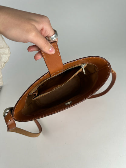 Vintage Courreges Leather bag brown
