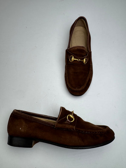 Vintage Gucci Horsebit Suede Loafer Brown EU35,5