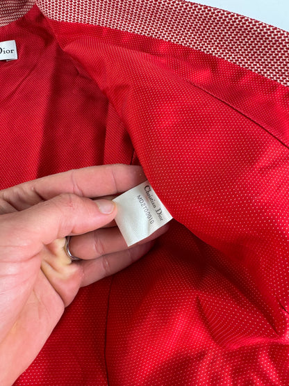 Vintage Dior Trenchcoat Blazer red white L