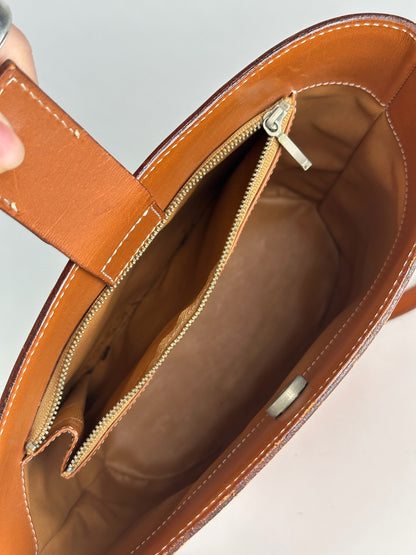 Vintage Courreges Leather bag brown