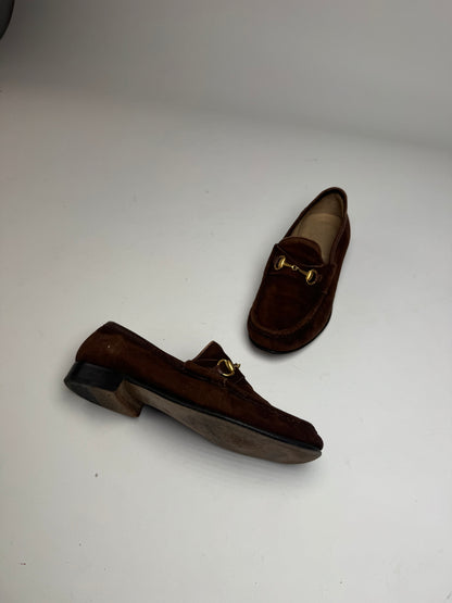Vintage Gucci Horsebit Suede Loafer Brown EU35,5