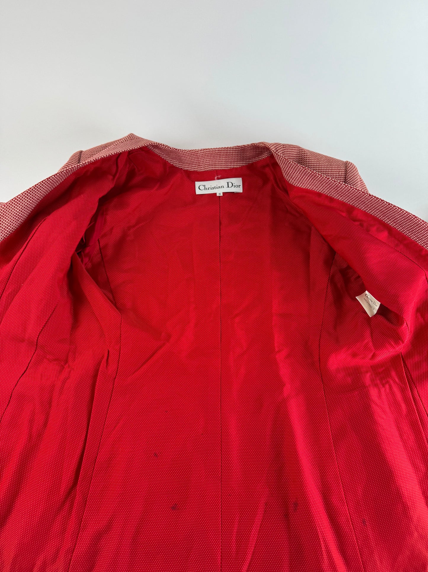 Vintage Dior Trenchcoat Blazer red white L