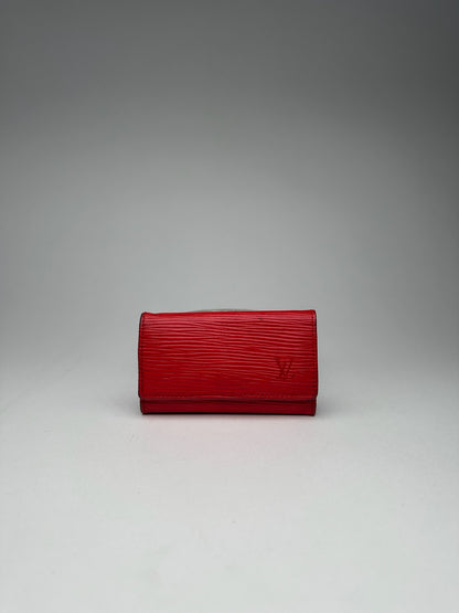Vintage Louis Vuitton EPI Leather Key Holder red