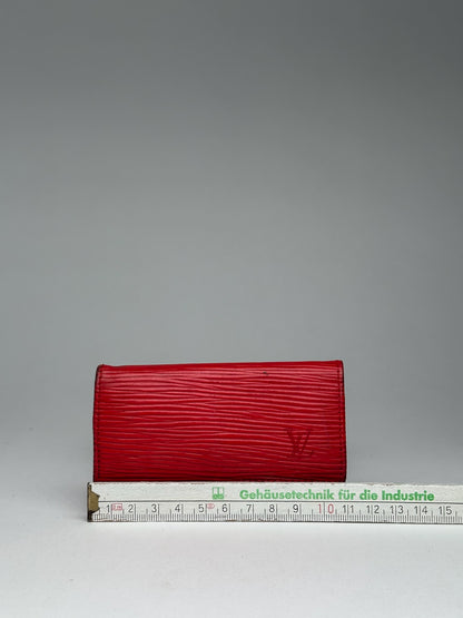 Vintage Louis Vuitton EPI Leather Key Holder red