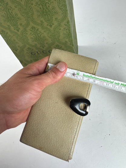 Vintage Gucci leather wallet white