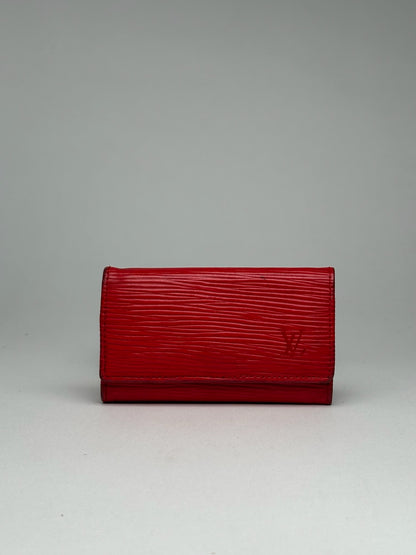 Vintage Louis Vuitton EPI Leather Key Holder red