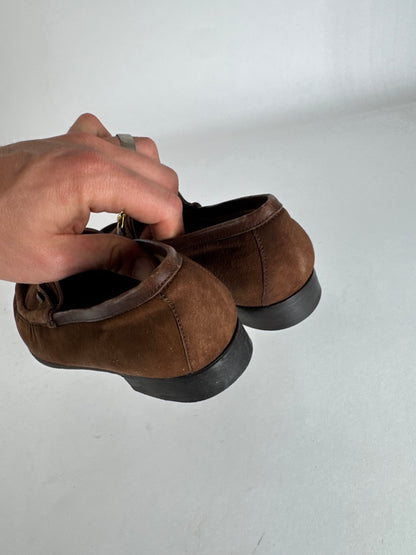 Vintage Gucci Horsebit Suede Loafer Brown EU35,5