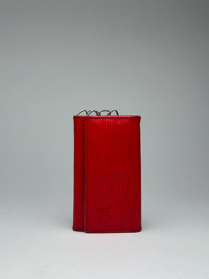 Vintage Louis Vuitton EPI Leather Key Holder red