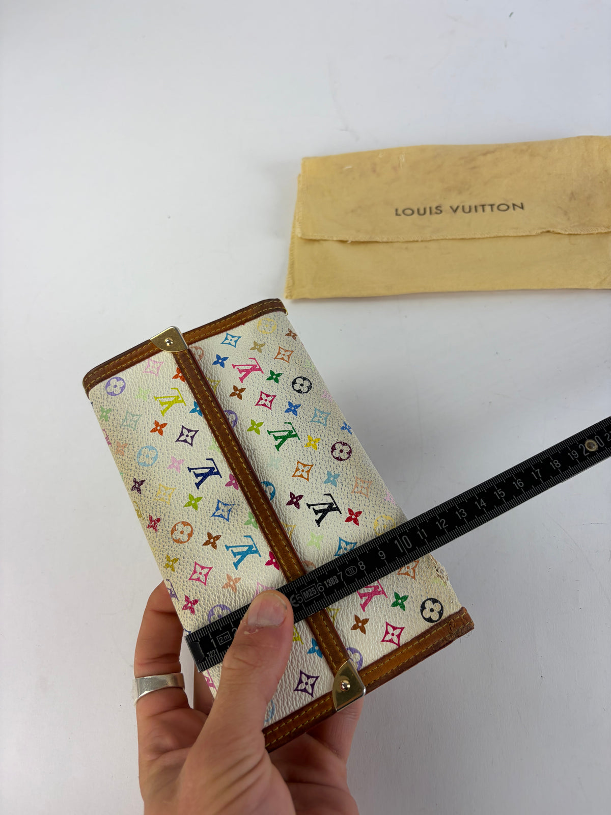 Vintage Louis Vuitton Multicolore Monogram Bifold Wallet 2001 Cream