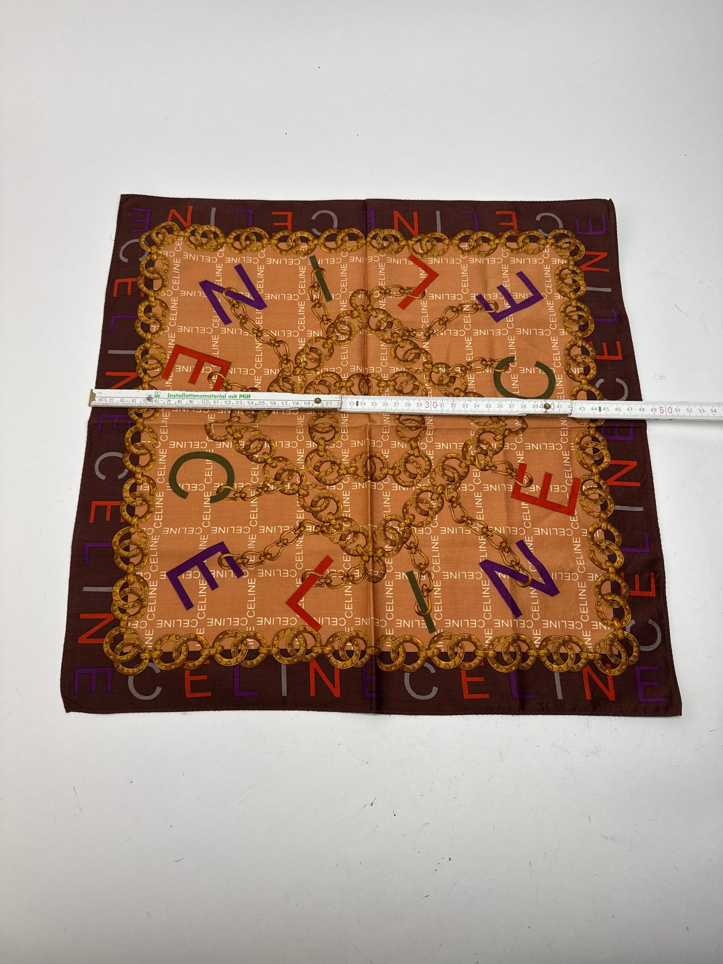 Vintage Celine Scarf Orange Brown