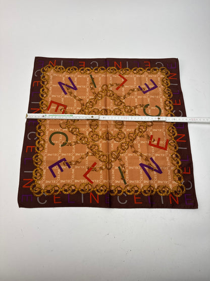 Vintage Celine Scarf Orange Brown