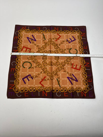 Vintage Celine Scarf Orange Brown