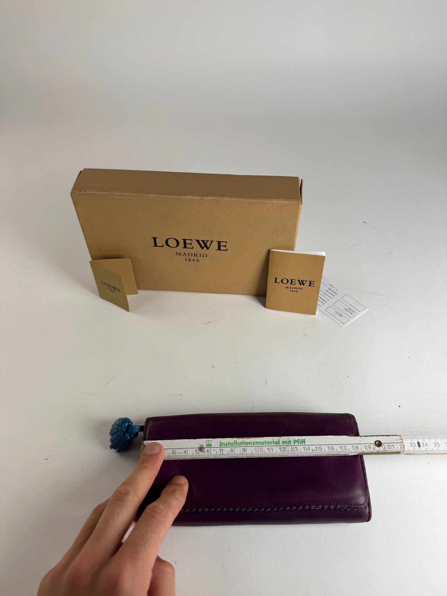 Vintage Loewe Madrid Leather Wallet purple blue