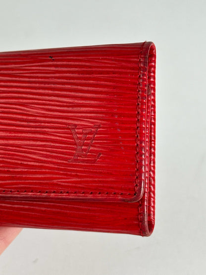 Vintage Louis Vuitton EPI Leather Key Holder red