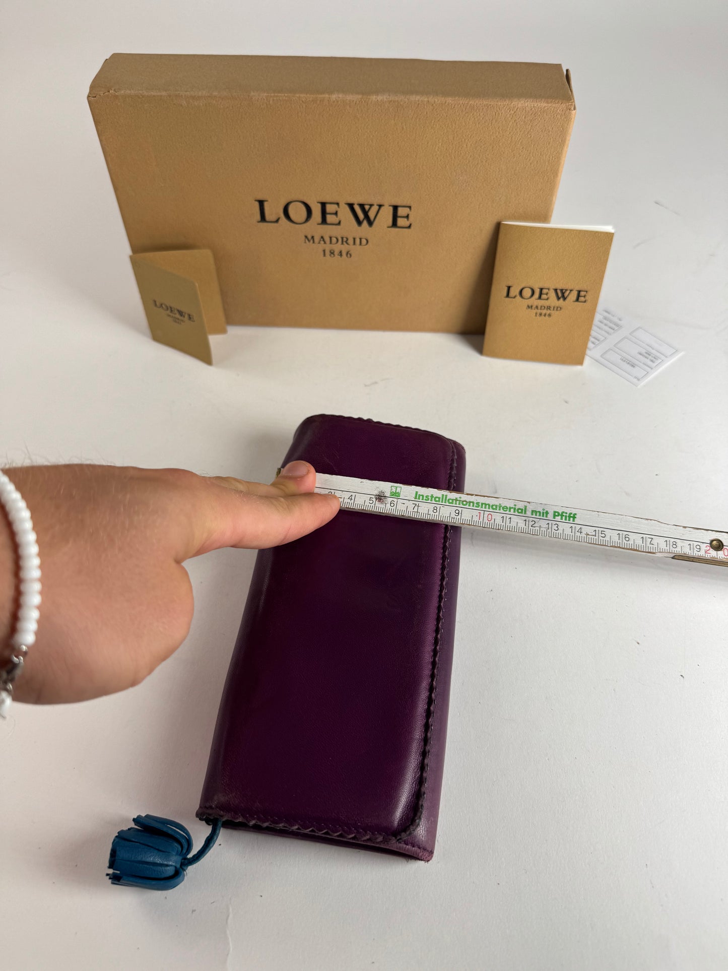 Vintage Loewe Madrid Leather Wallet purple blue