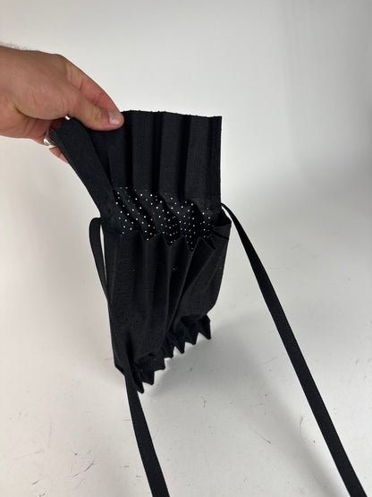Sac plissé vintage Issey Miyake noir